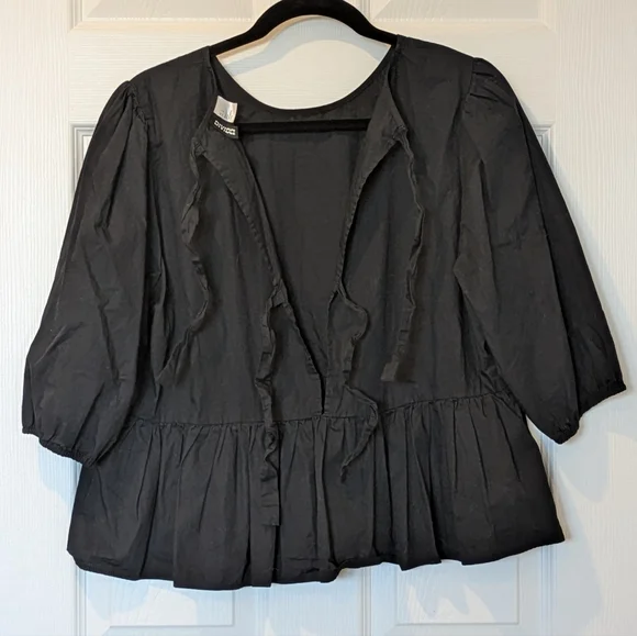 Black Ruffled Shirt - Picture 7 of 8